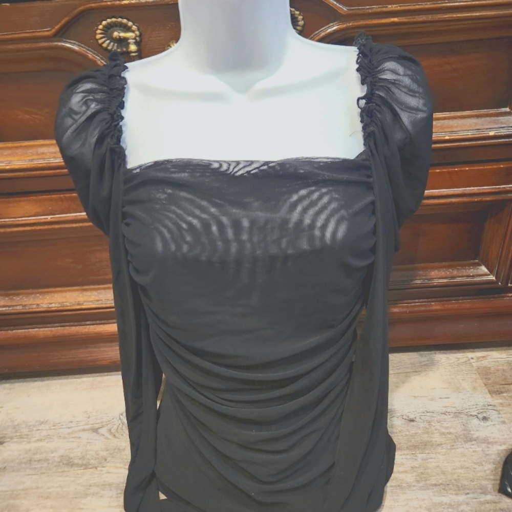 SHEIN Sheer TOP SZ MED